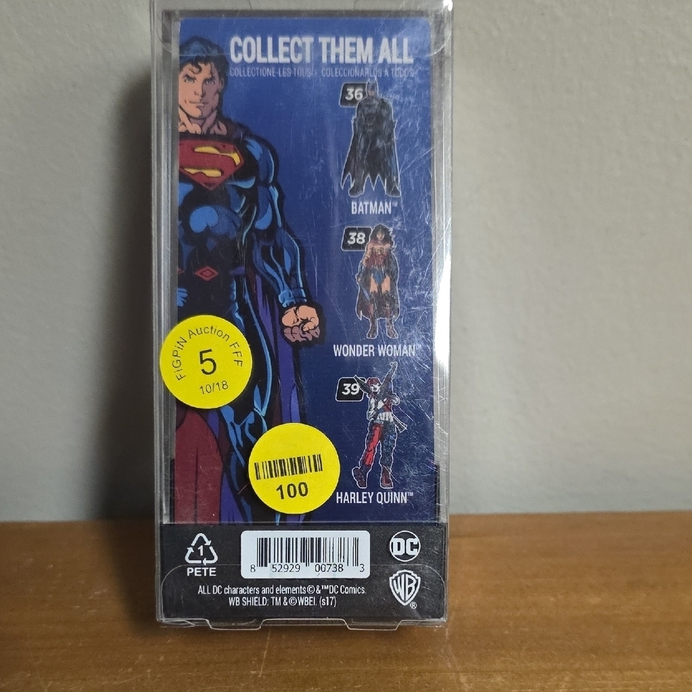 FiGPiN Superman Collectible Pin - Black and Blue - Picture 2 of 2